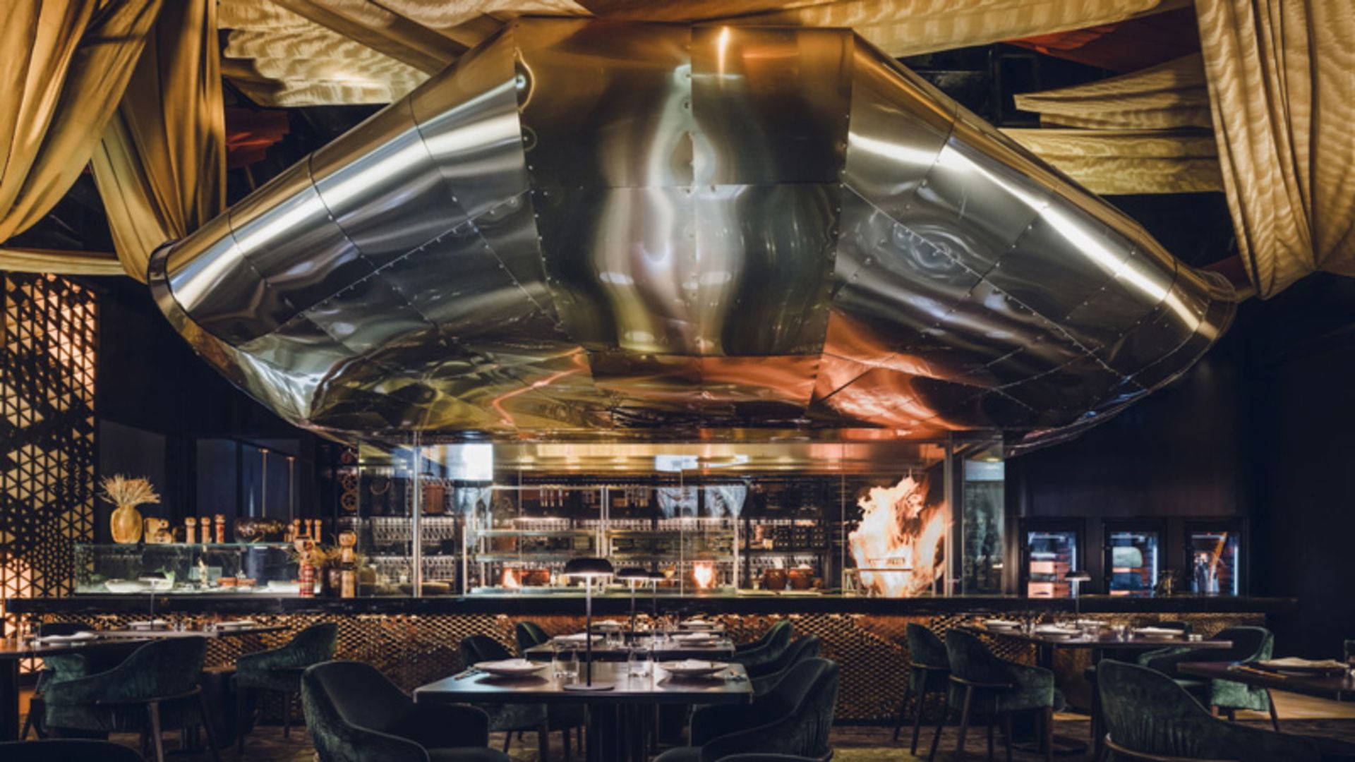 Golden Lounge at Strafire Restaura in Abu Dhabi