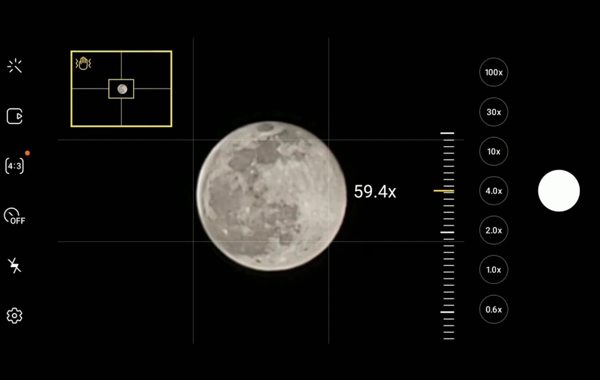 Photographing the moon with a phone
