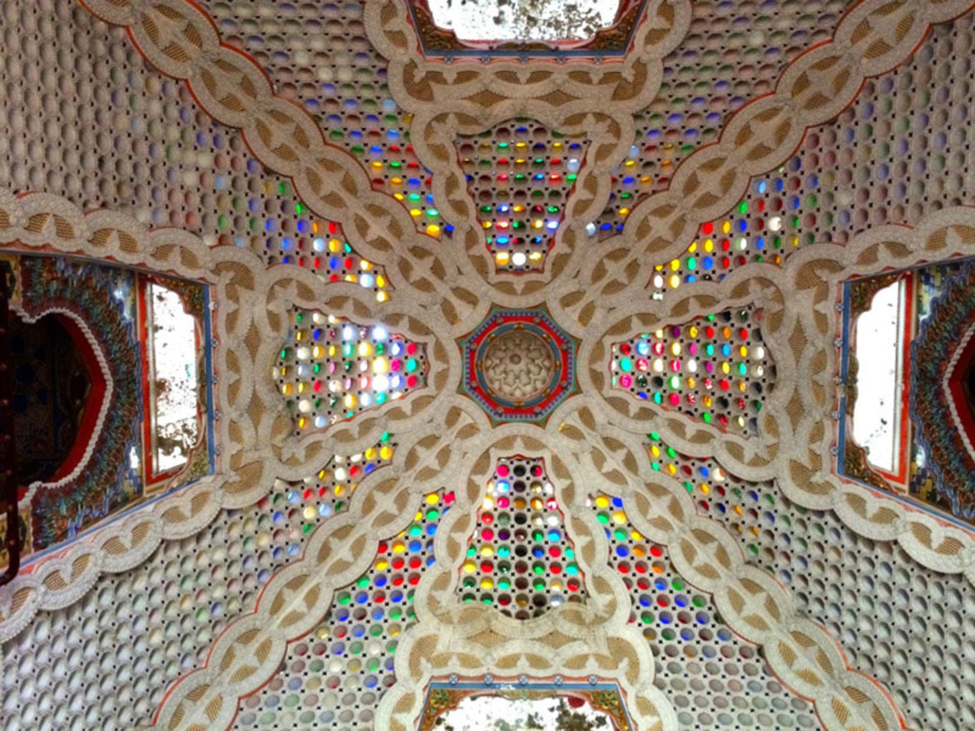 Colorful ceiling decorations in the Semadzano Castle