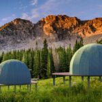 Spherescape spherical tents on the mountainside
