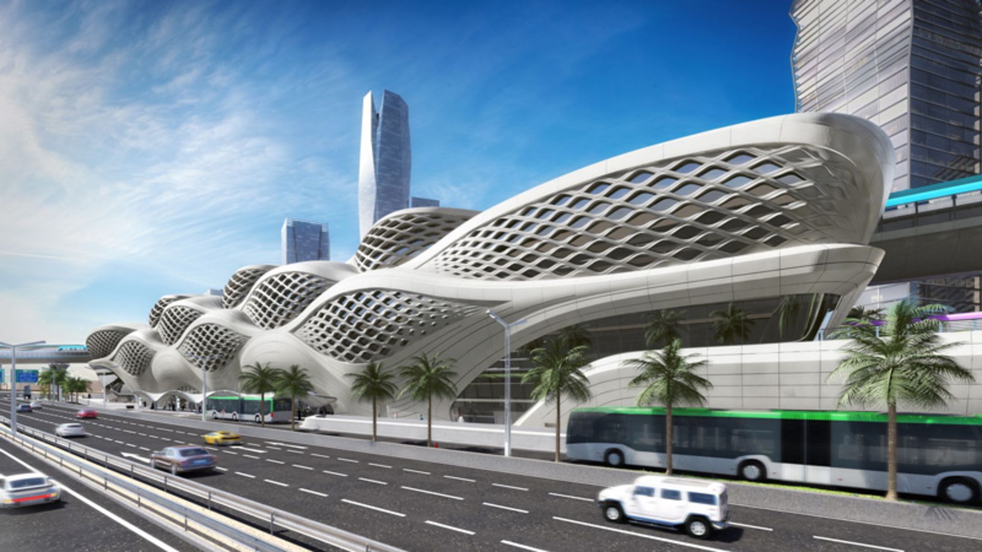 The initial plan of the King Abdullah Financial Metro Station