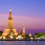 Thailand structures at night
