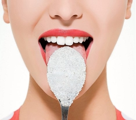 What is the cause of mouth saltiness in the morning and after sleep?