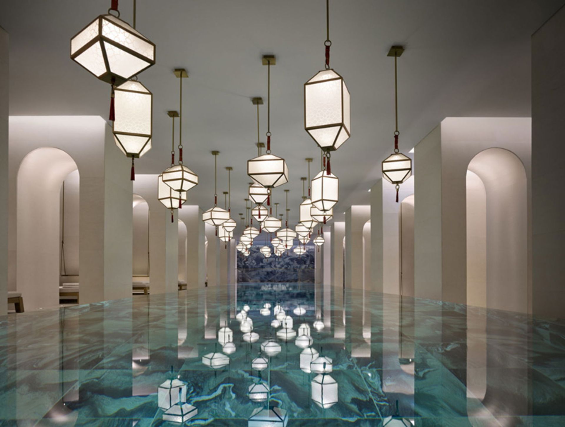 Indoor swimming pool of Four Seasons Hotel Kuwait