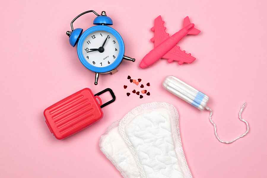 The difference between tampons, cups and sanitary napkins when traveling