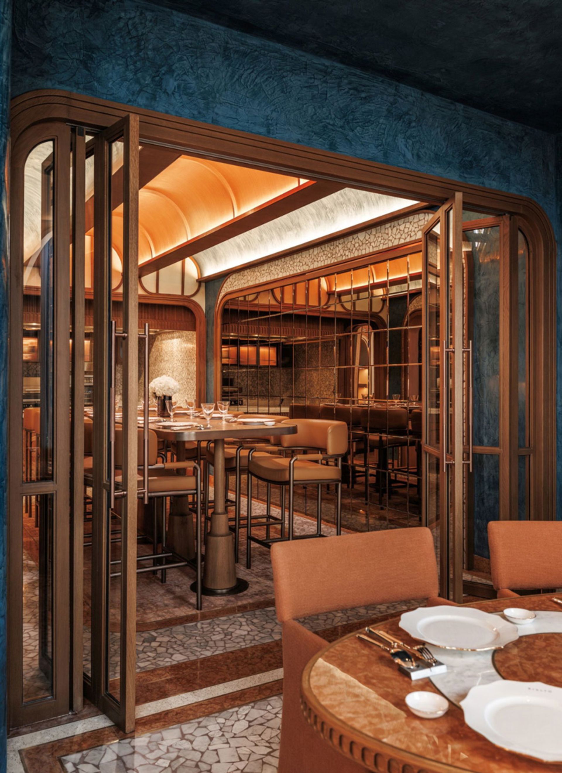The Italian dining hall of the Mersi Al Arab Jumeirah Hotel restaura