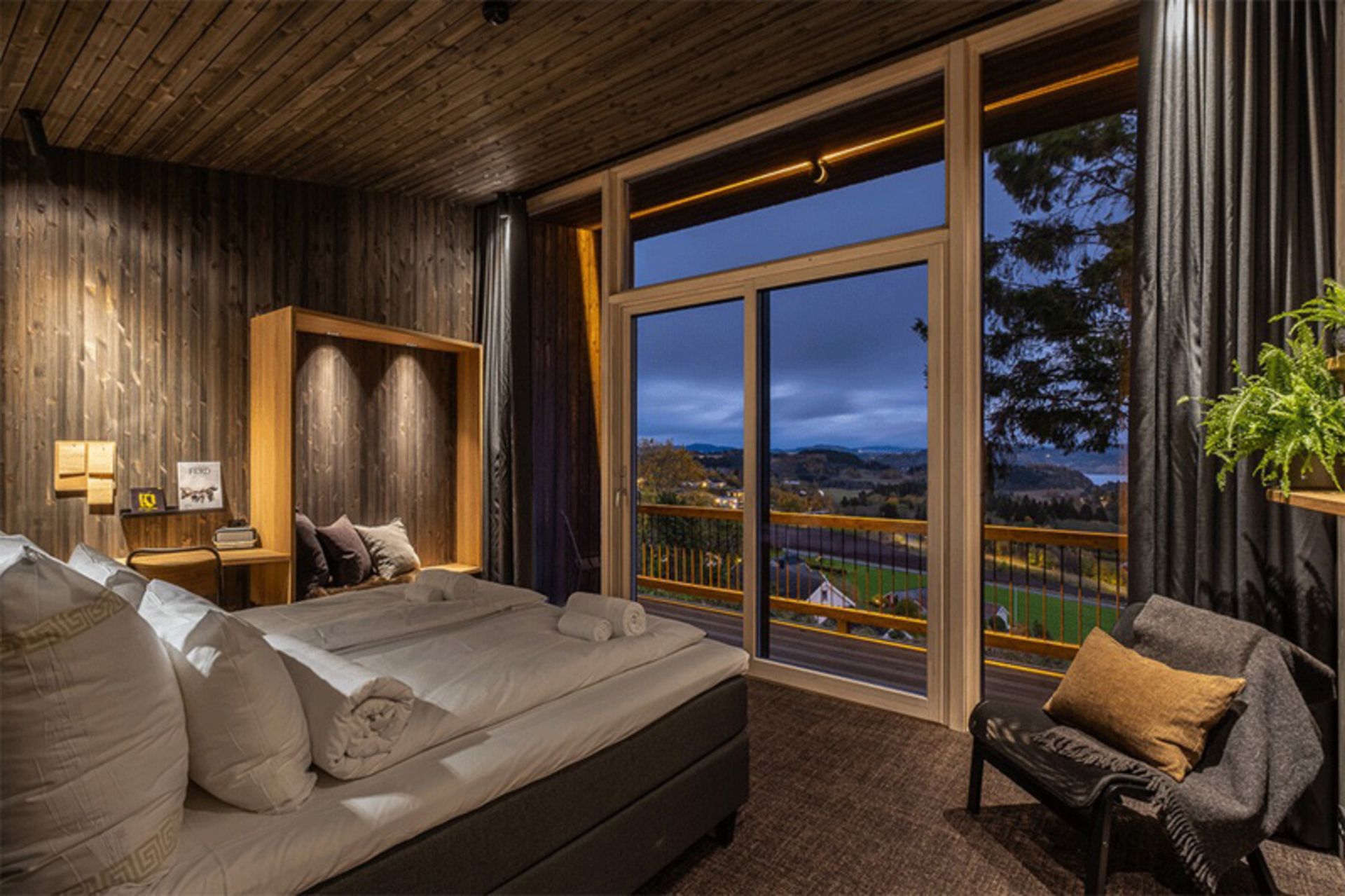 The bedroom of Ovina Hotel, Norway