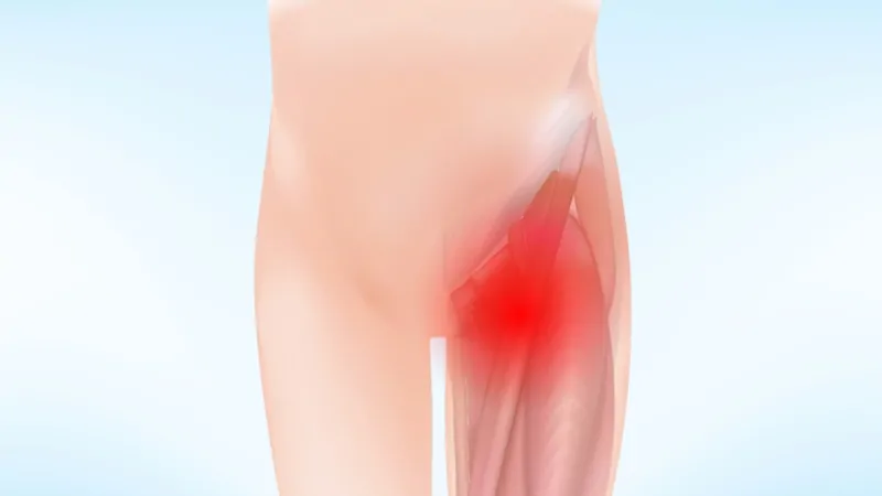 What is the cause of hip and groin pain in women on the left and right side?
