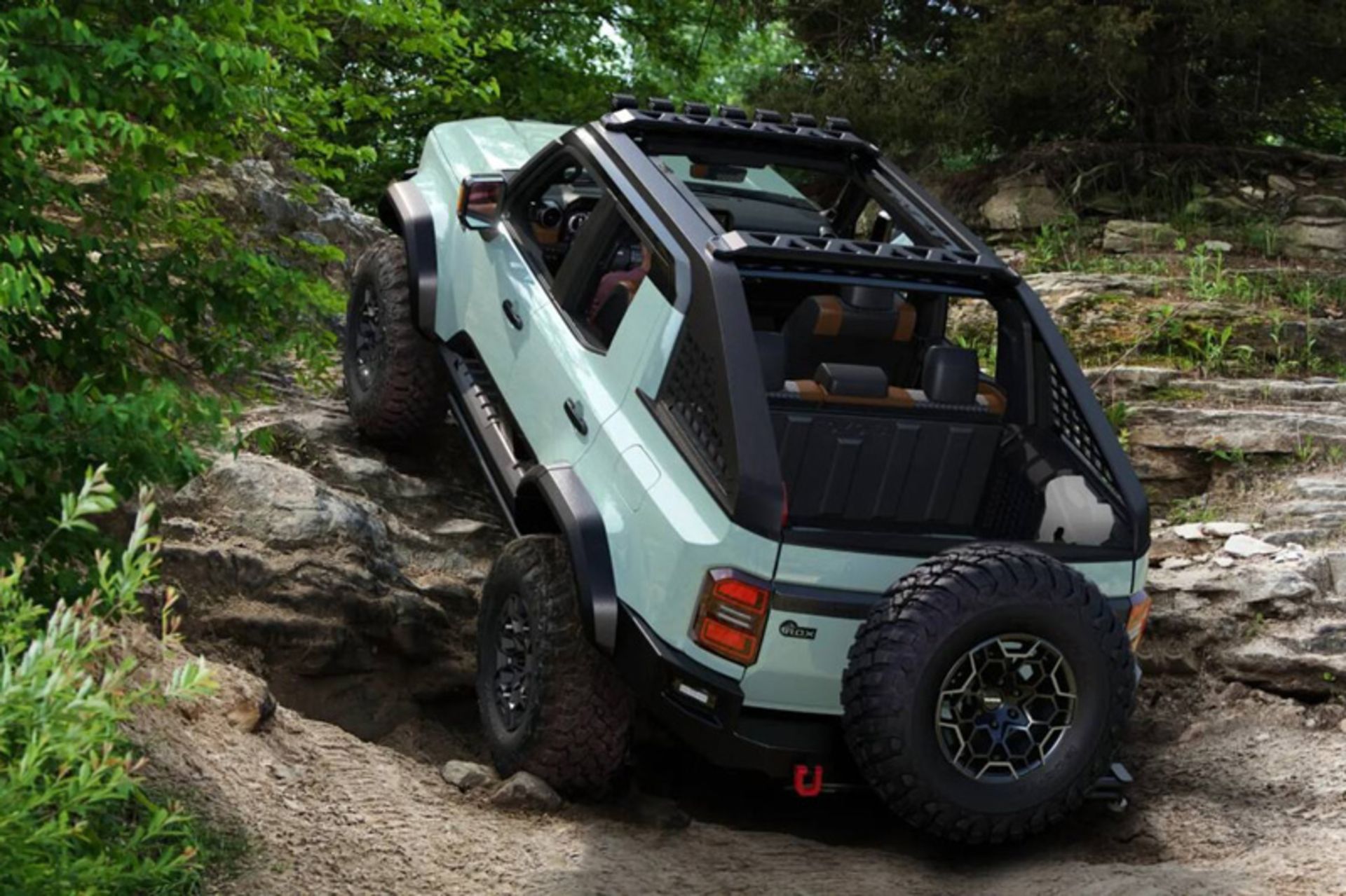 Toyota Rocks on the forest path