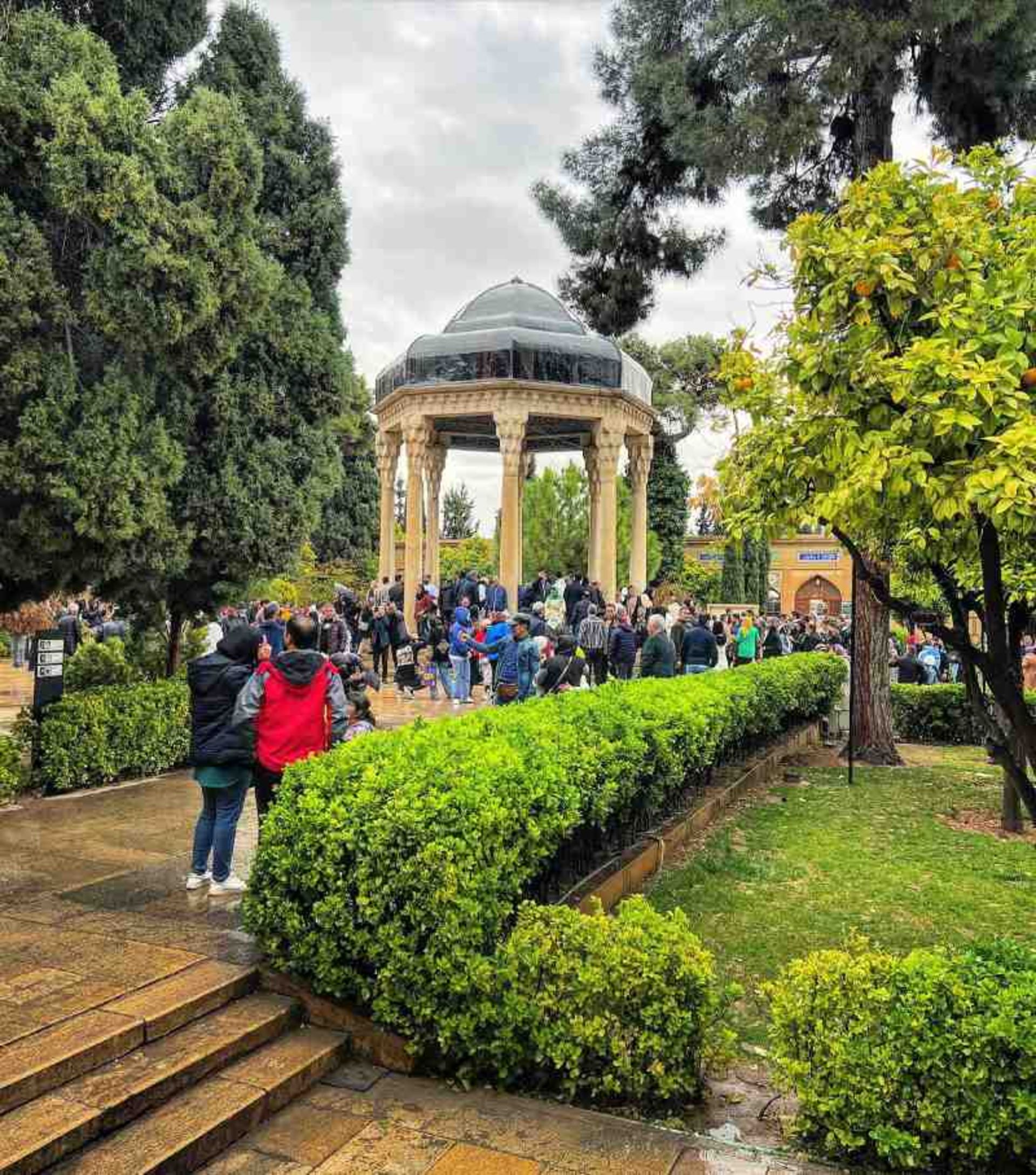 Hafez tomb in rainy weather