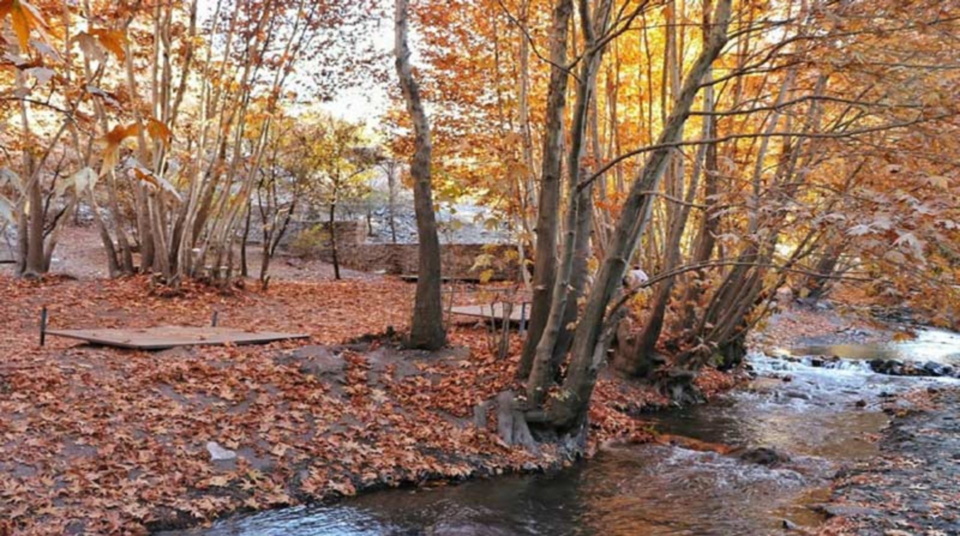 Autumn nature and the river of Jaghregh village