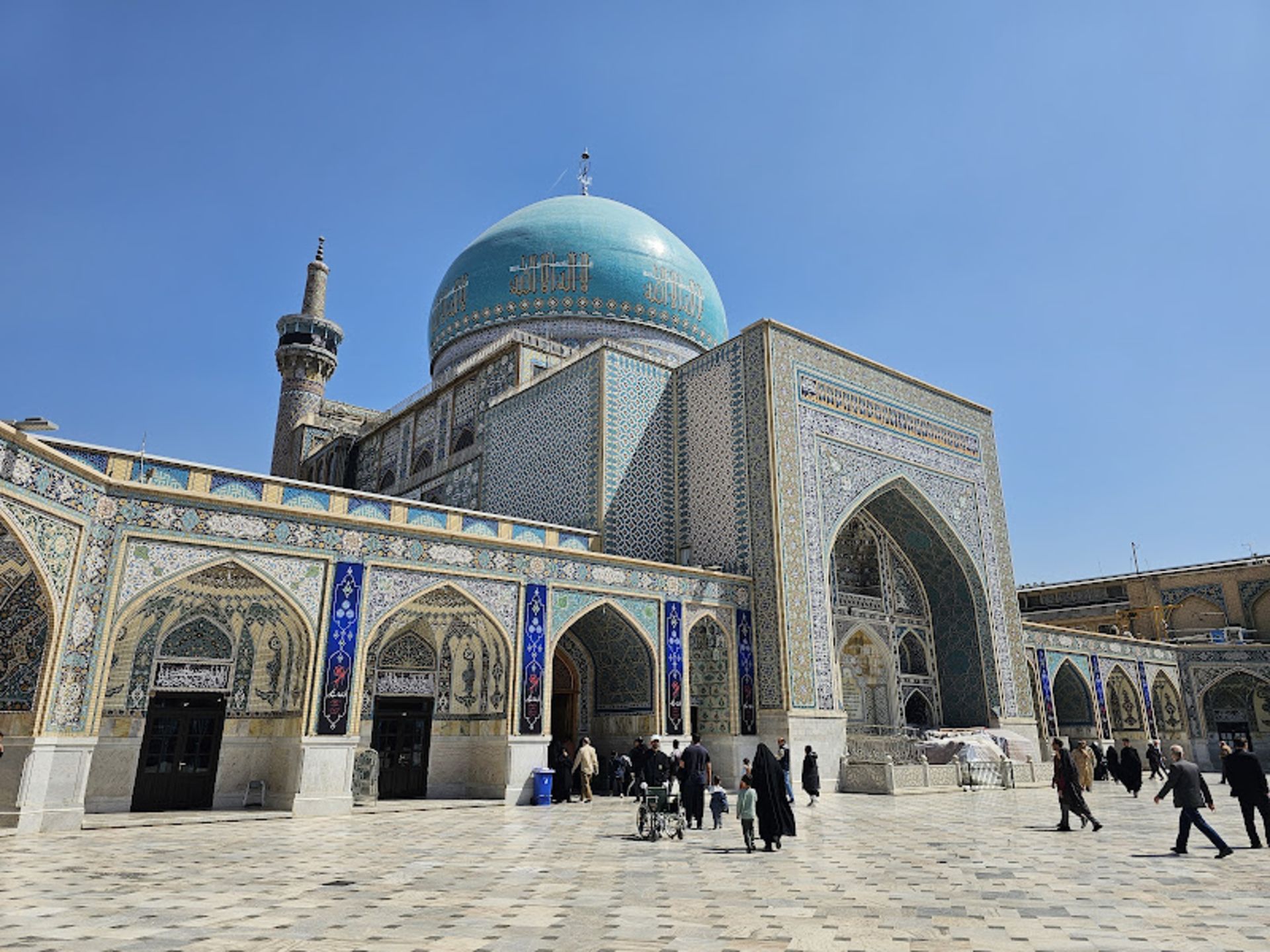 The tiled facade of Goharshad Mosque