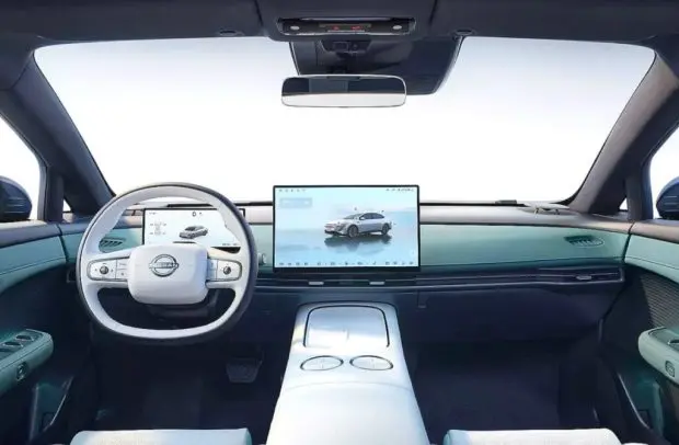 Nissan N7 Max sedan dashboard view