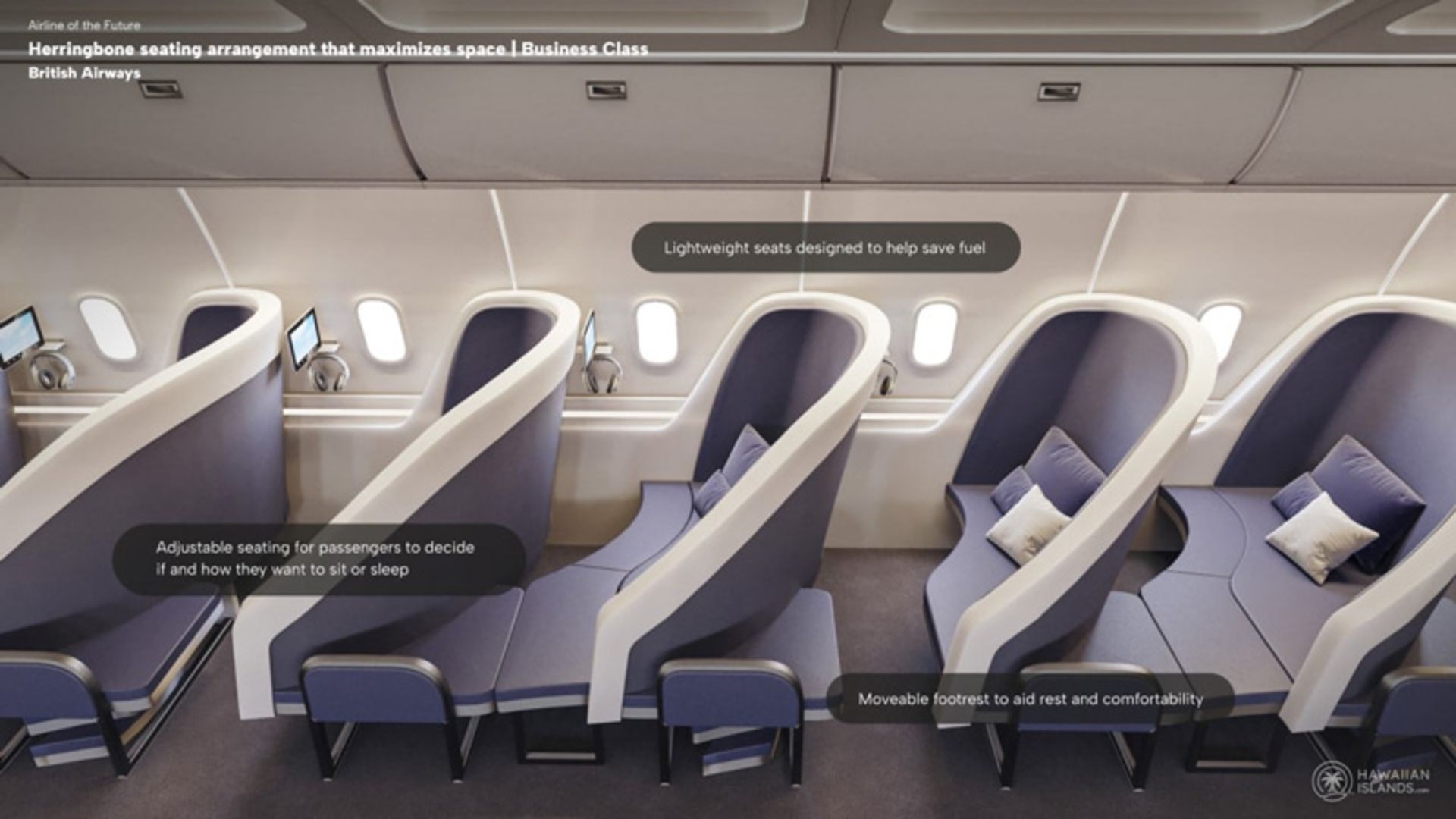 New arrangeme of seats in passenger cabin