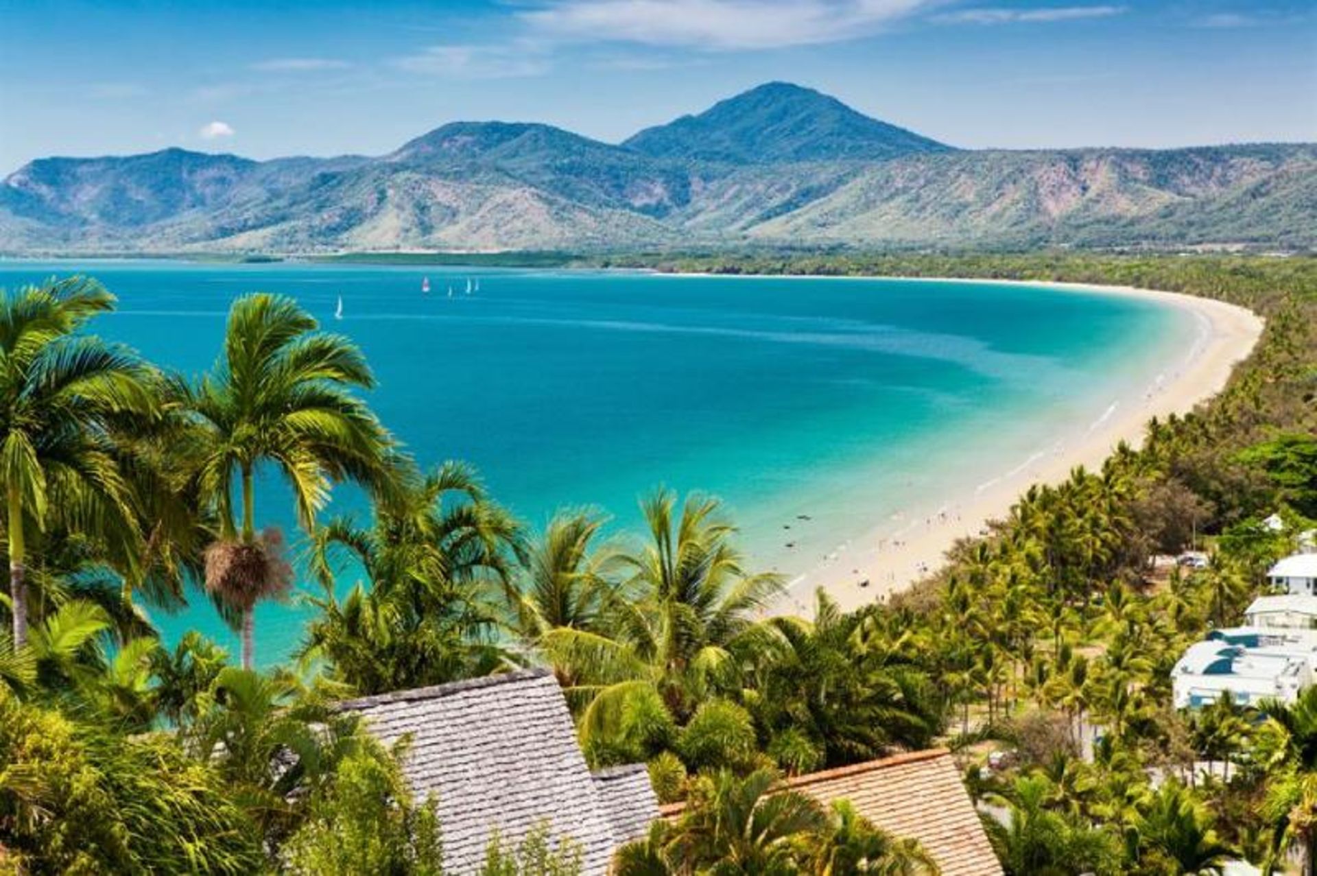 The coast of Queensland and the surrounding green nature