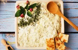 How to prepare grilled eggpla burani; Tasty Gilani seasoning