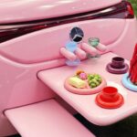 Mercedes-Benz pink glamping arrangement