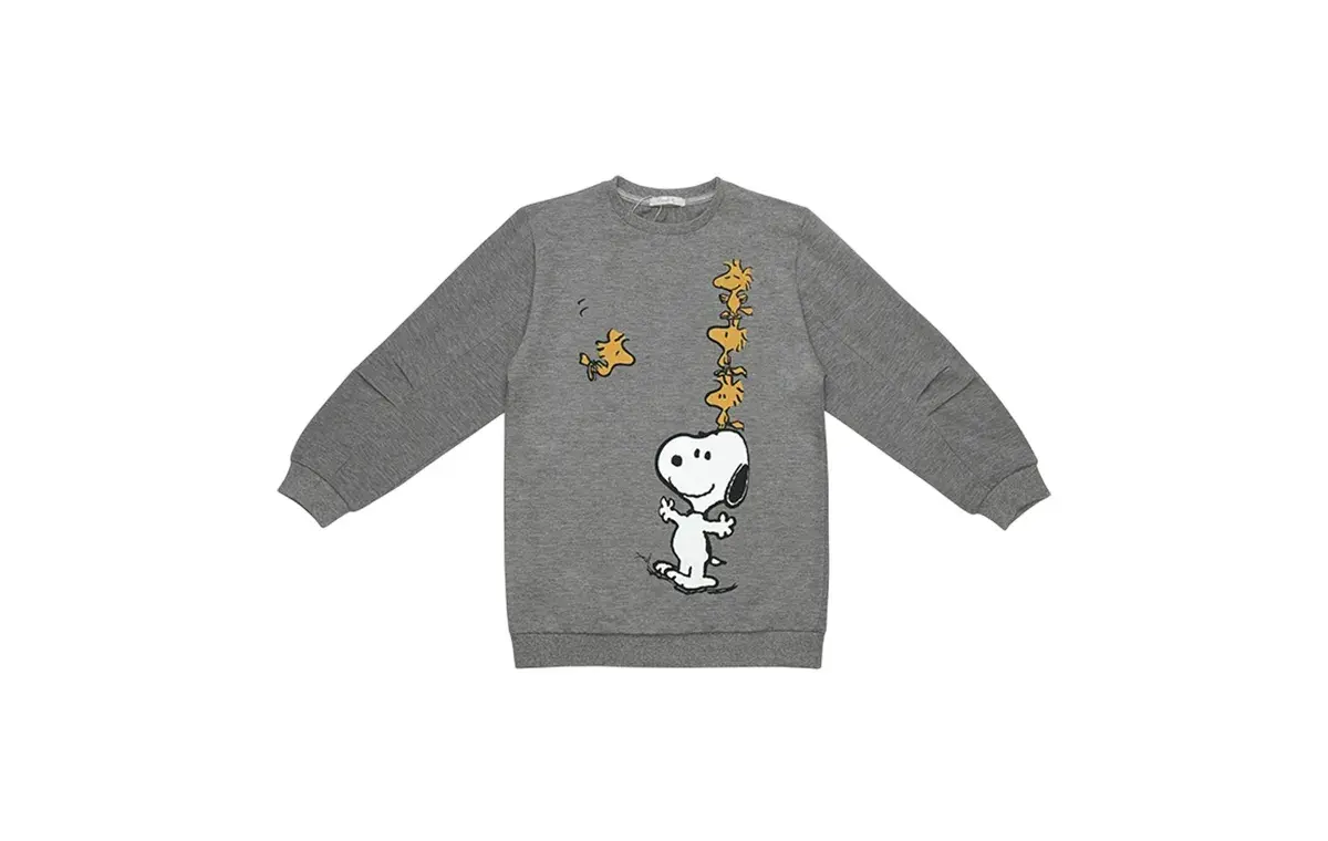 Fiorella sweatshirt for girls, Snoopy and the chicken model