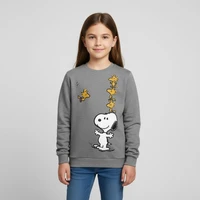 Fiorella sweatshirt for girls, Snoopy and the chicken model 43508