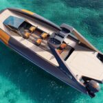 Three faces of Platopus hybrid submarine on clear waters
