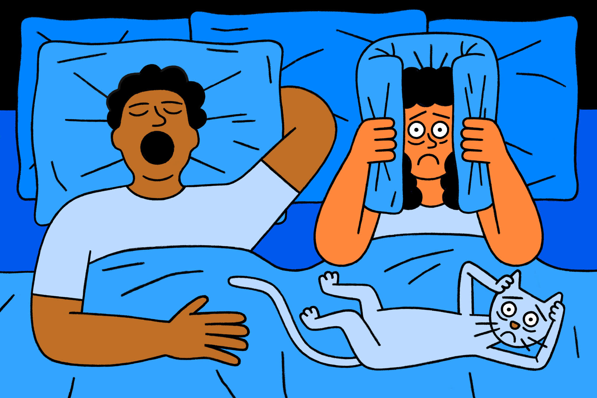 What is the sign of snoring in sleep?