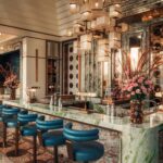 The dining tables of the Italian restaurant of Mercy Al Arab Jumeirah Hotel