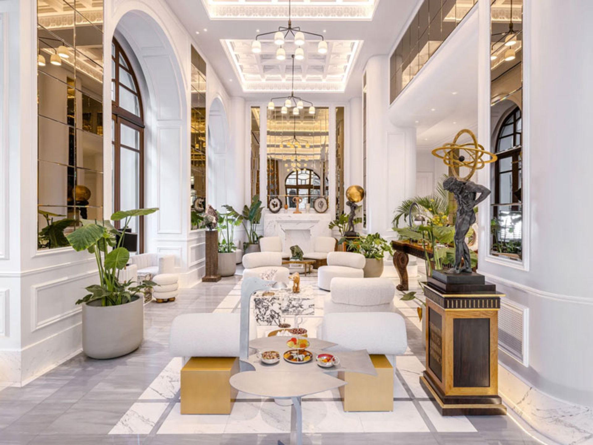 The interior of the Dolly Hotel in Athens, Greece