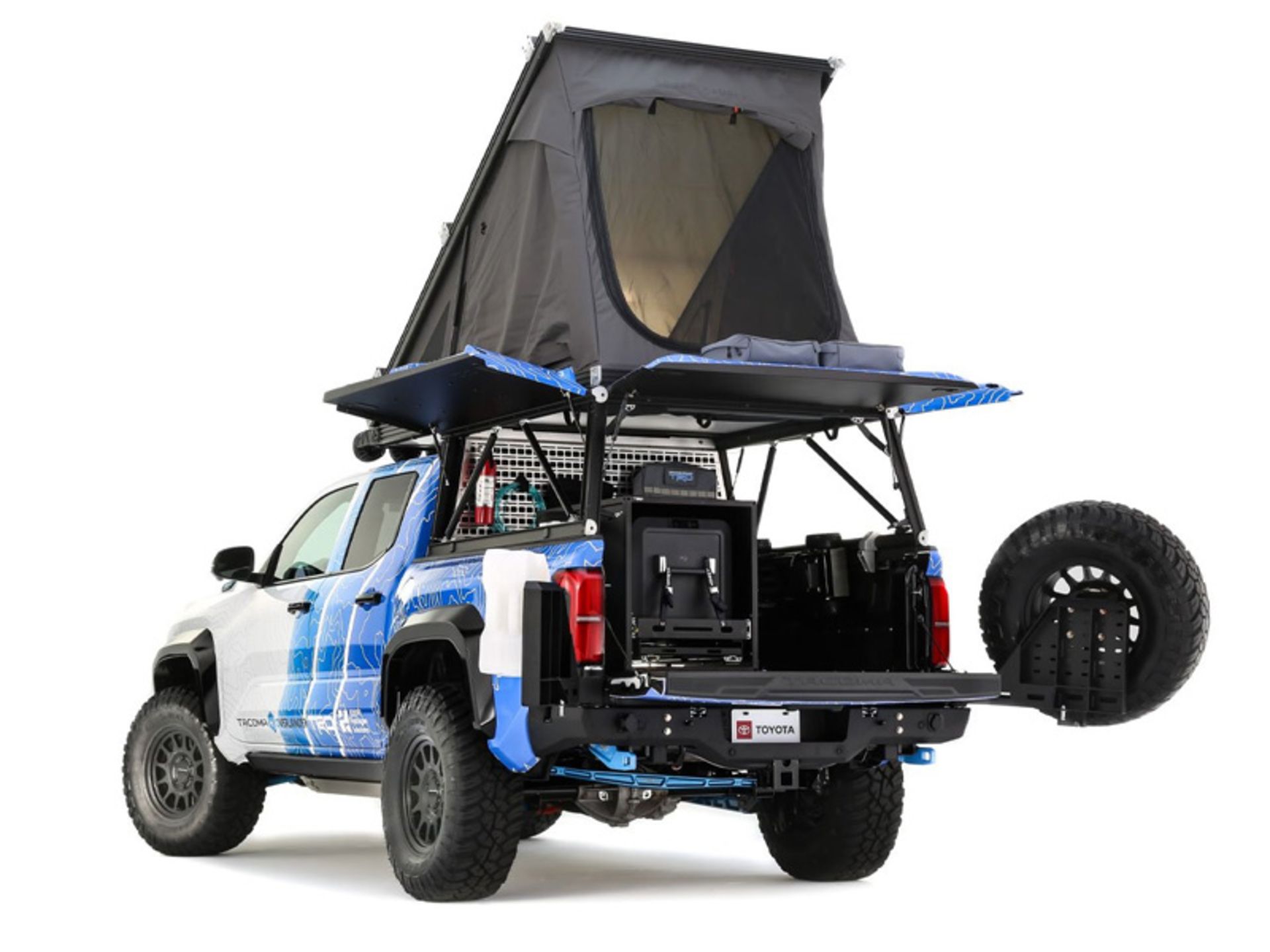 Tacoma concept car from Toyota company with roof tent