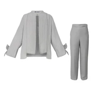 Women's coat and pas with bow-tie sleeves