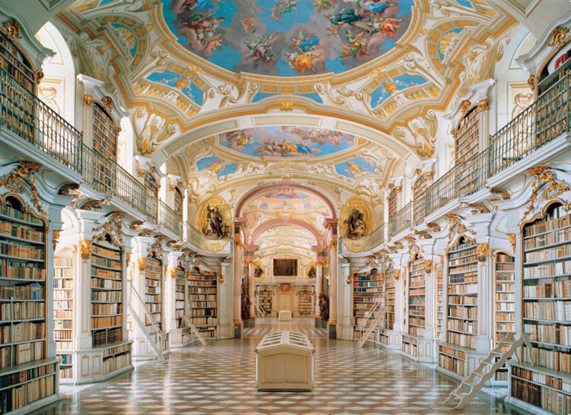The magnifice library hall of the Strahov Monastery in Prague