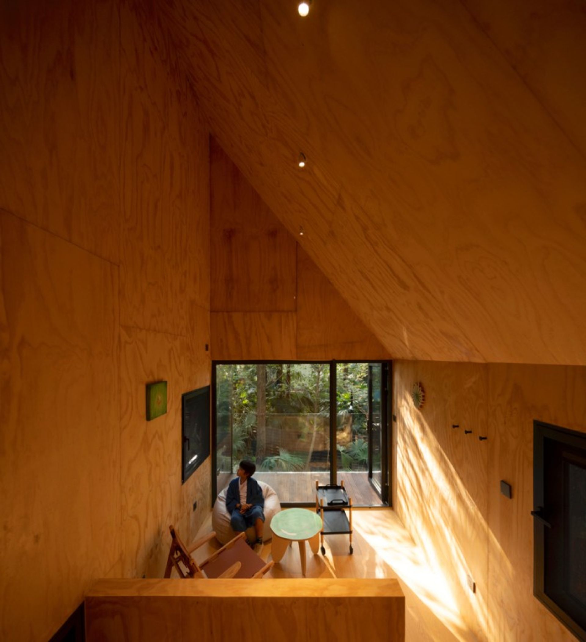 The ierior of the hut in China's secret camp accommodation