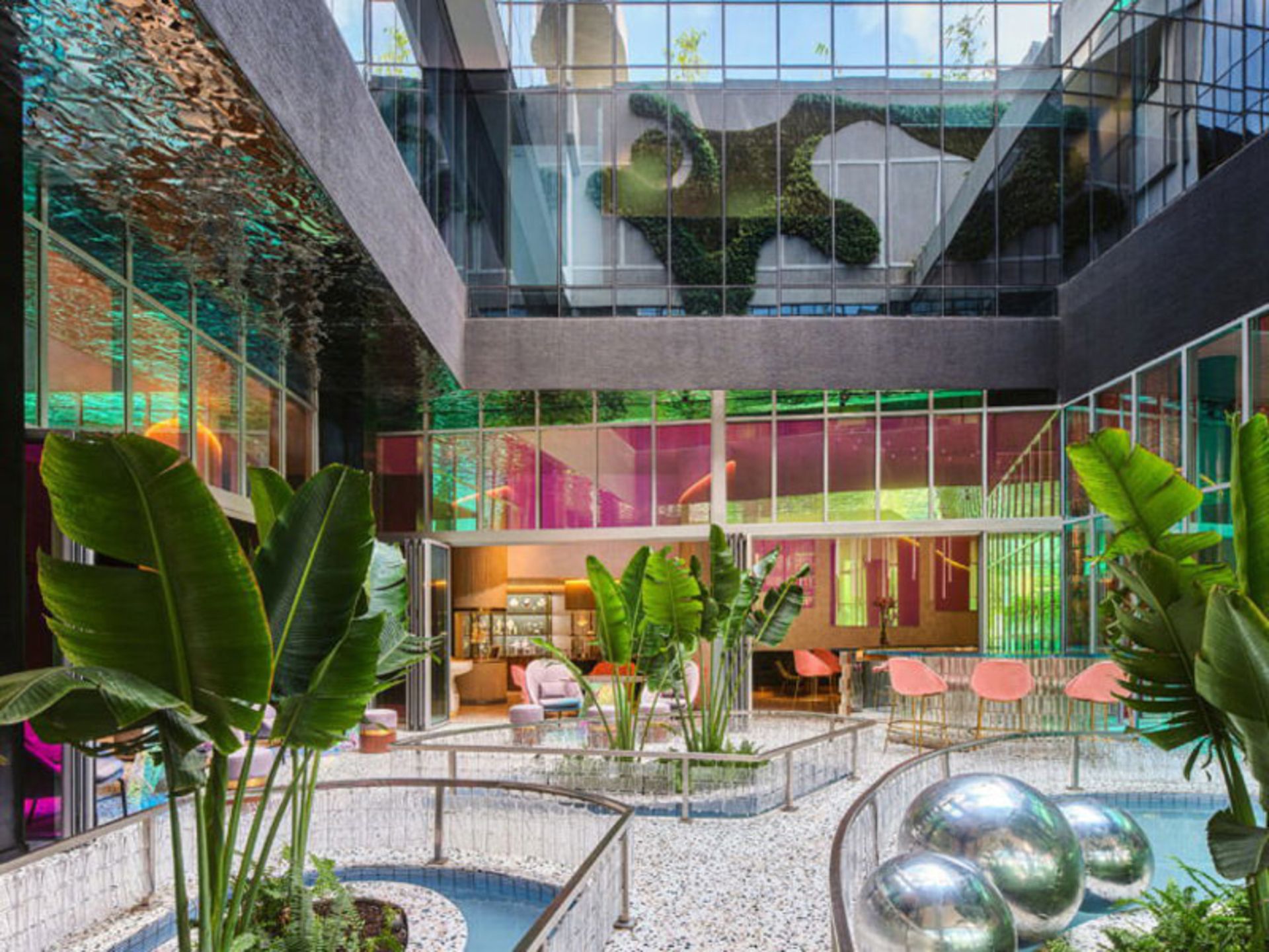 Ierior covered with plas in a Nairobi hotel