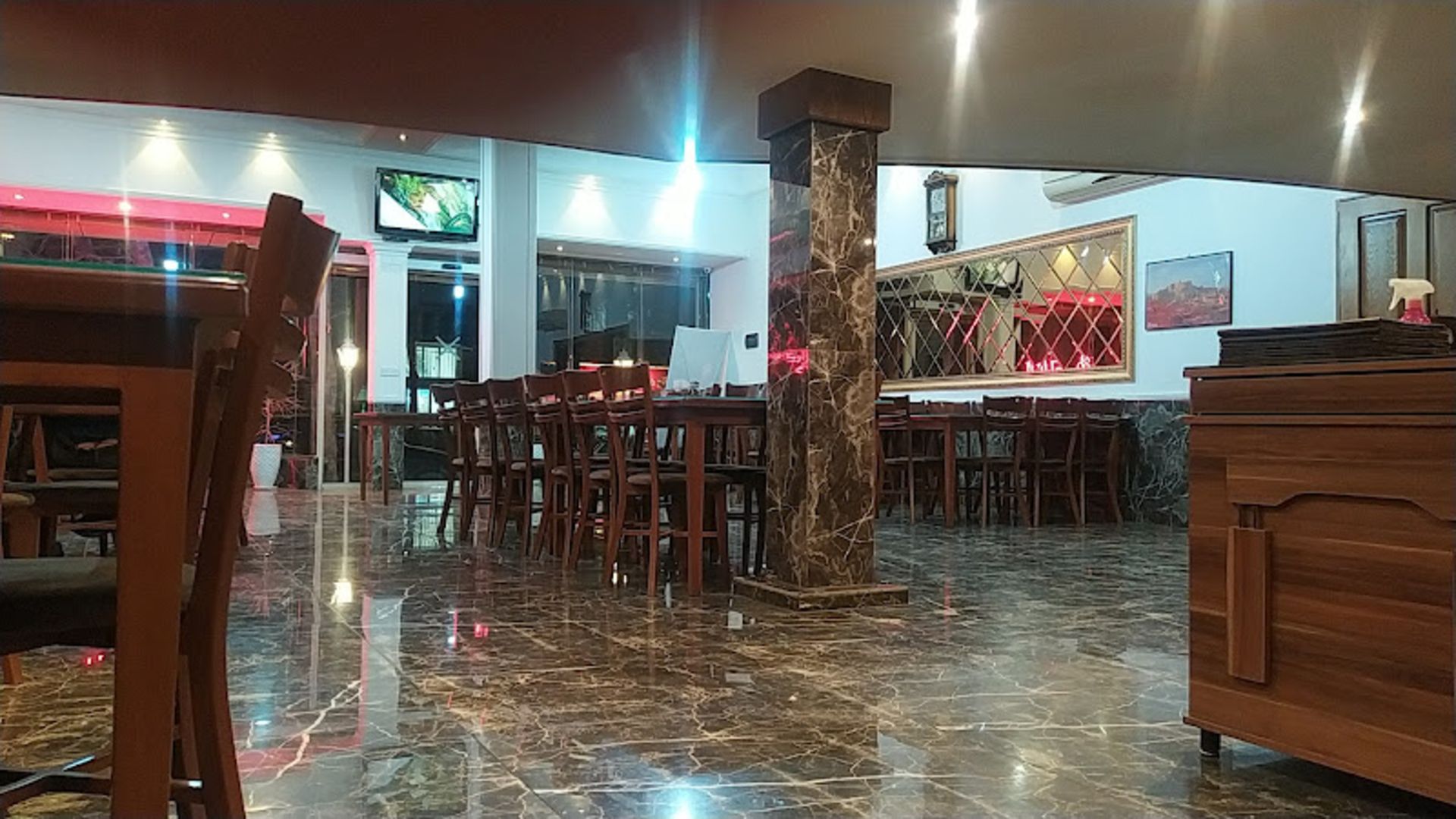 Brown decoration of Shahrood restaura