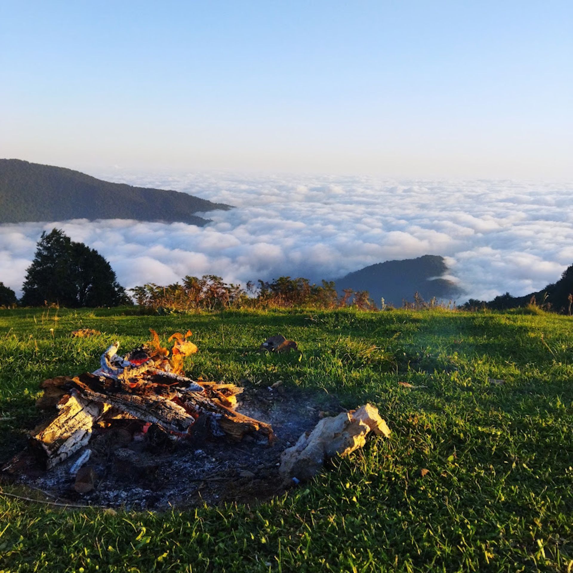 The ocean of clouds in Selenser summer camp in the autumn season