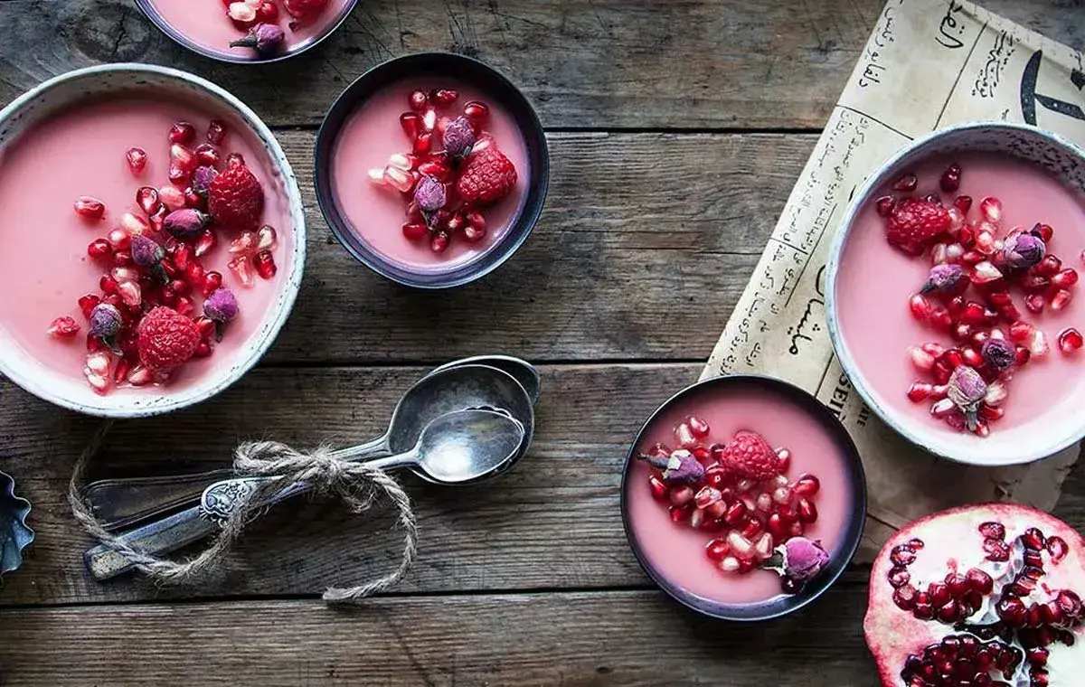 Pomegranate pudding
