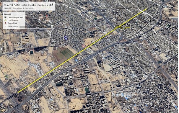 Extraction of sand and dry canals, the cause of iensification of subsidence in the southwest of Tehran