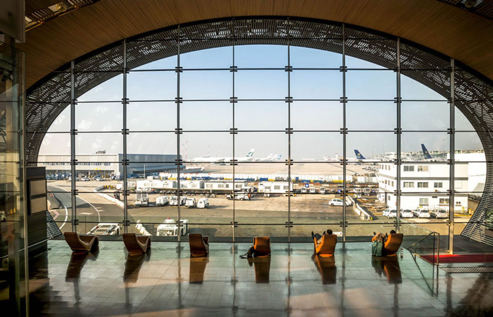 Ierior view of Charles de Gaulle Airport in Paris