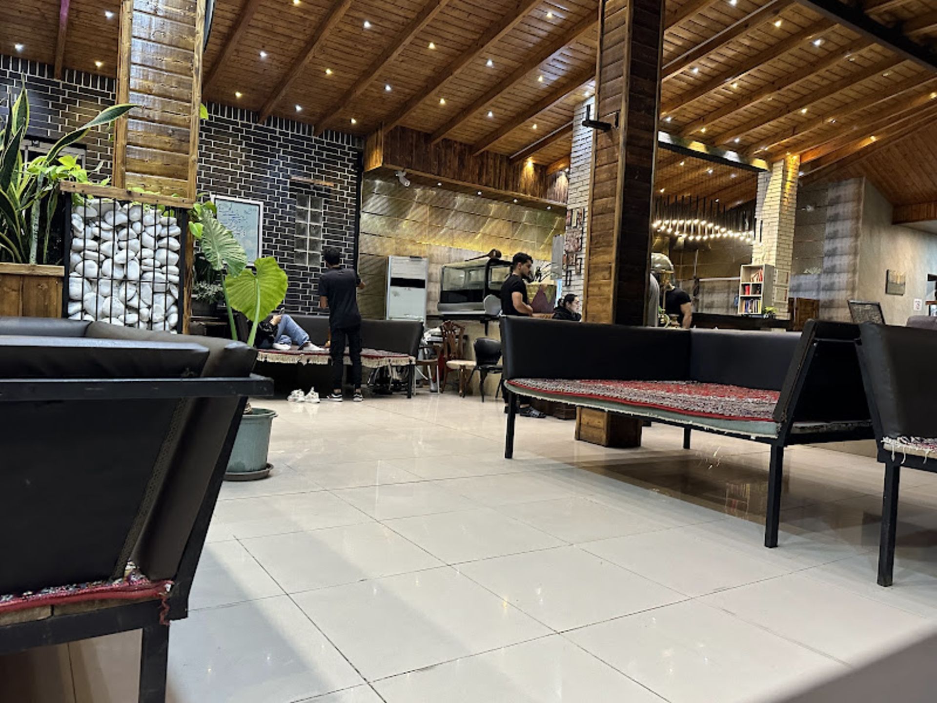 Traditional furniture and bed in Iran Bam restaura cafe