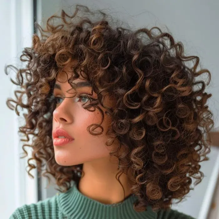 Short girl's curly hairstyle for wedding