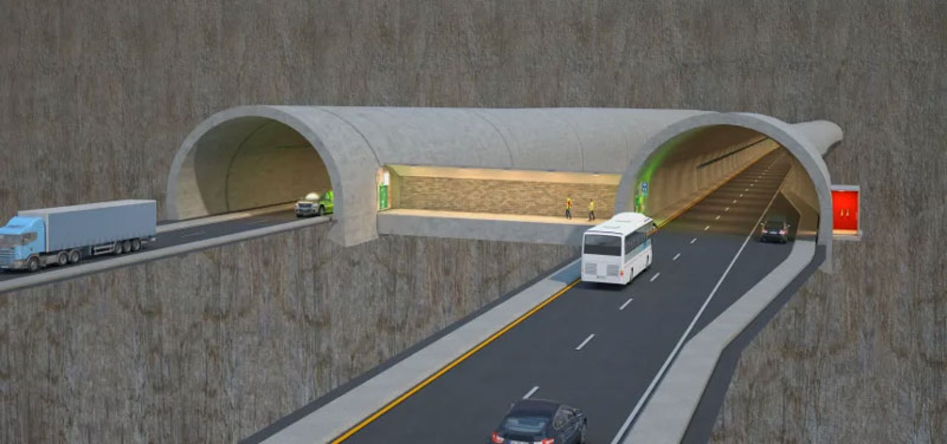 Graphic design of how to connect the exits and sub-routes in the modern Roguefast tunnel