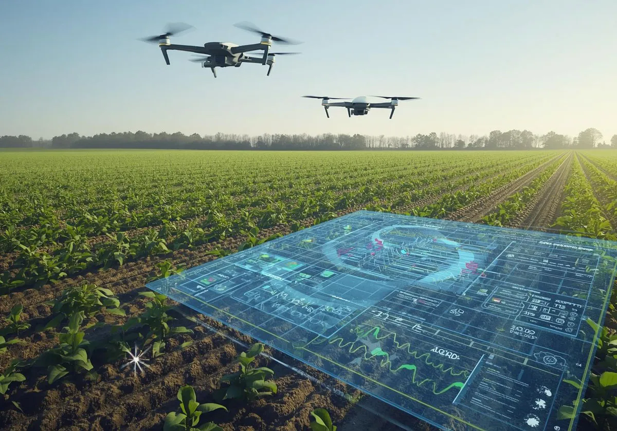 Automation and use of drones for iellige monitoring in agriculture