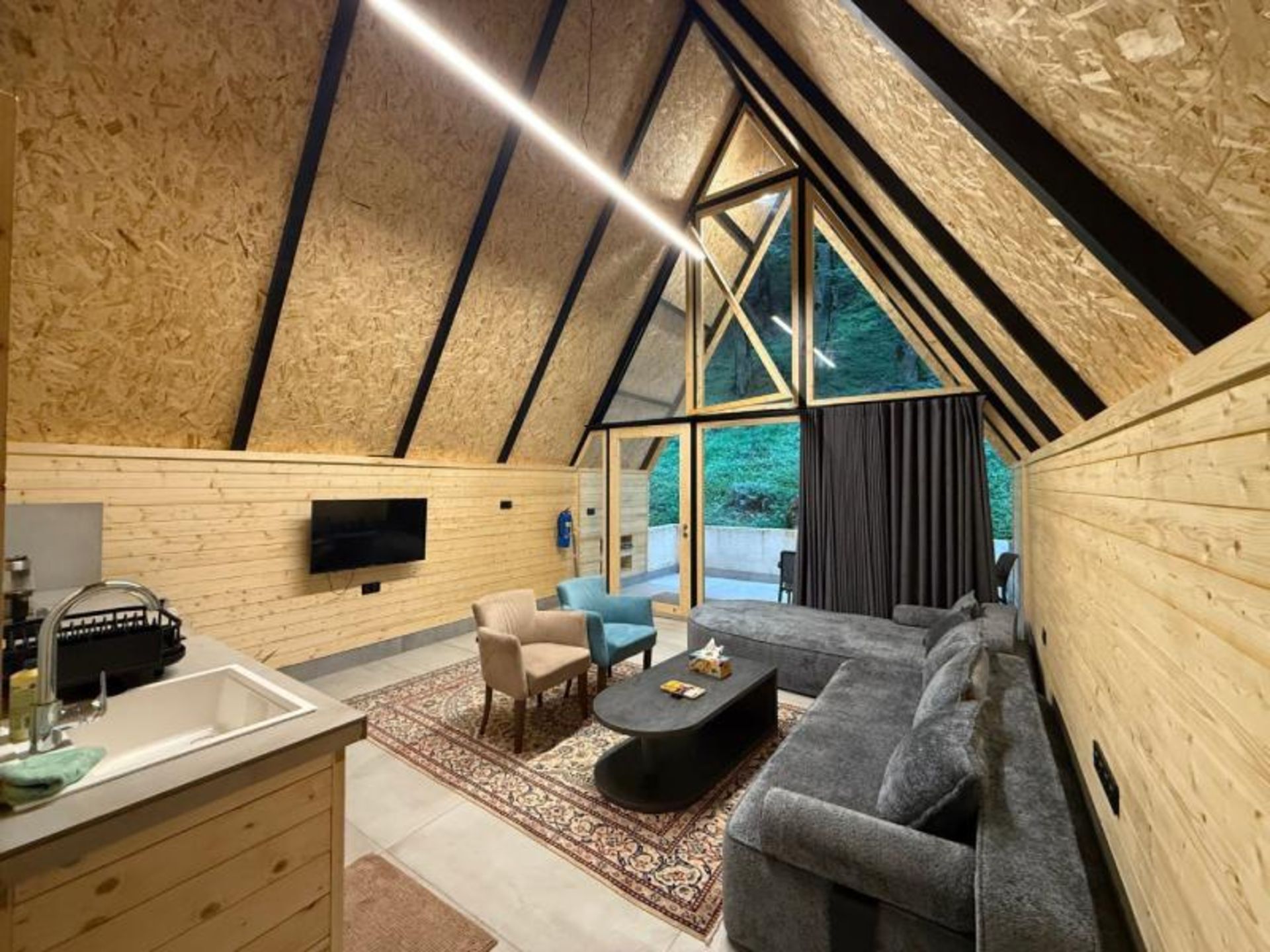 The ierior of the Swiss hut of Abperi Royan tourist village
