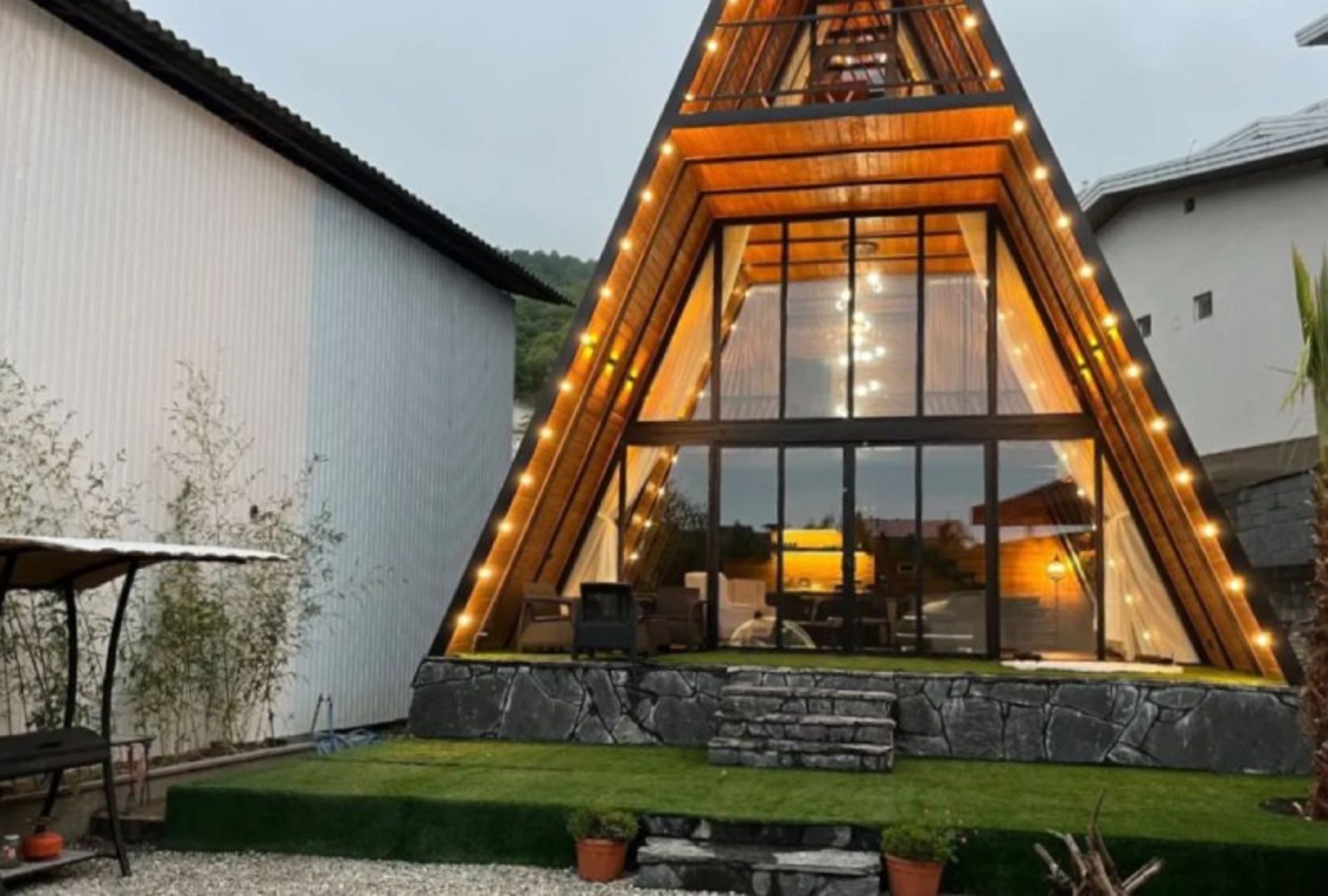 The exterior of the Ramsar Swiss Chalet