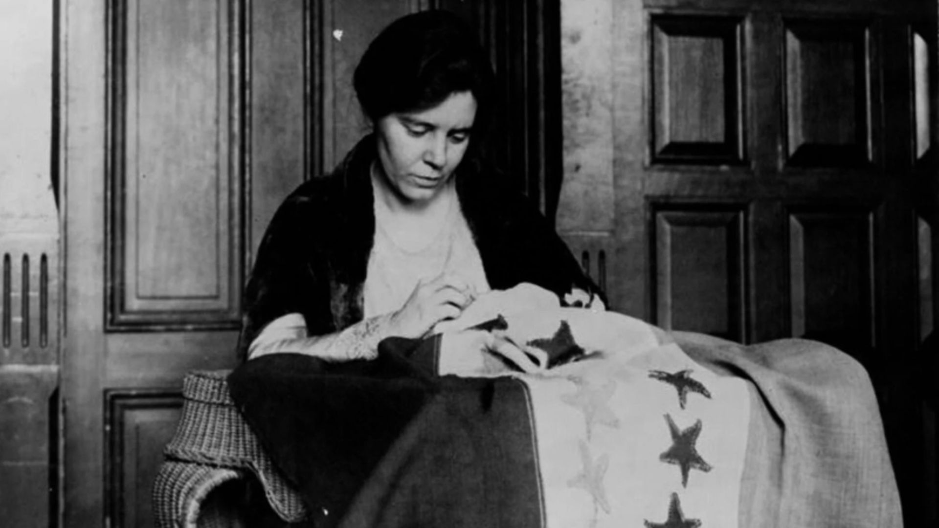 Alice Paul sewing