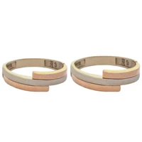 Set of 18 karat gold rings for women and men, Mustajabi gold, Love ring model, code T387