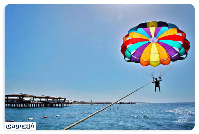 Marjan beach eertainme in Kish