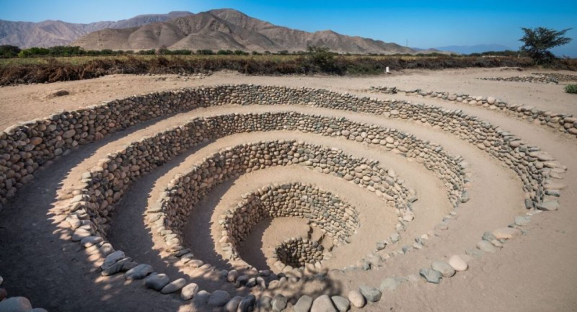 Nazca circular cistern in Peru