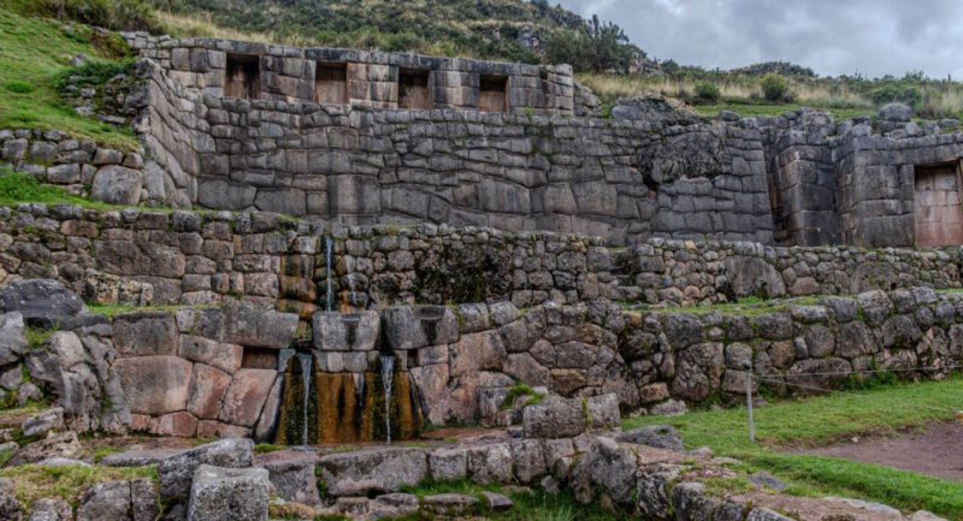 Inca ruins and surrounding nature in Peru
