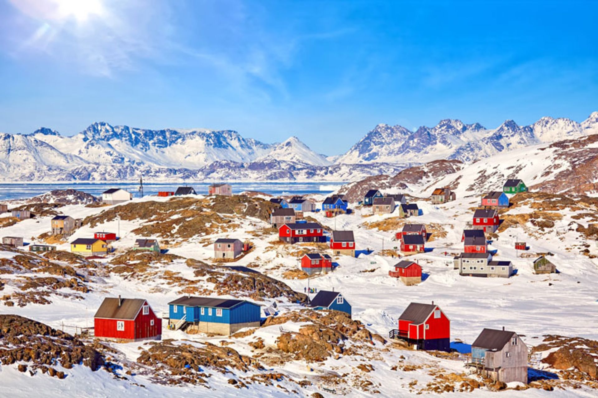 The pristine and wier nature of a village in Greenland