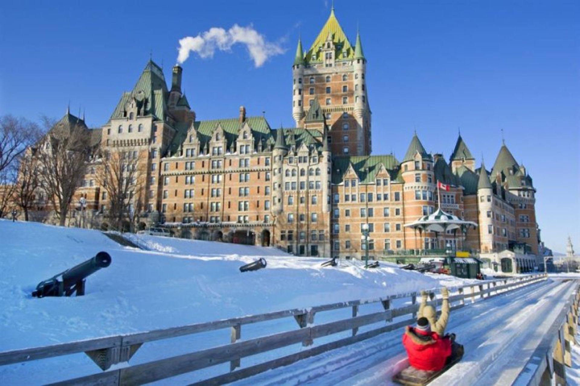 Doing wier fun in snowy Quebec City